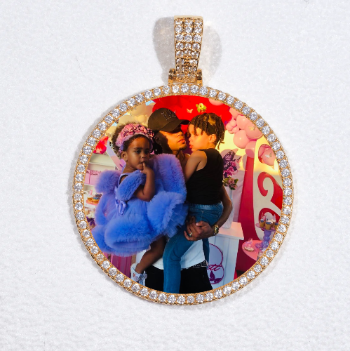 MEDIUM 3D CIRCLE CUSTOM PICTURE PENDANT
