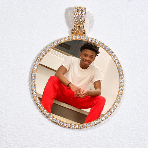 MEDIUM 3D CIRCLE CUSTOM PICTURE PENDANT