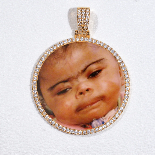 MEDIUM 3D CIRCLE CUSTOM PICTURE PENDANT