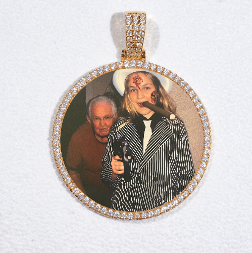 MEDIUM 3D CIRCLE CUSTOM PICTURE PENDANT