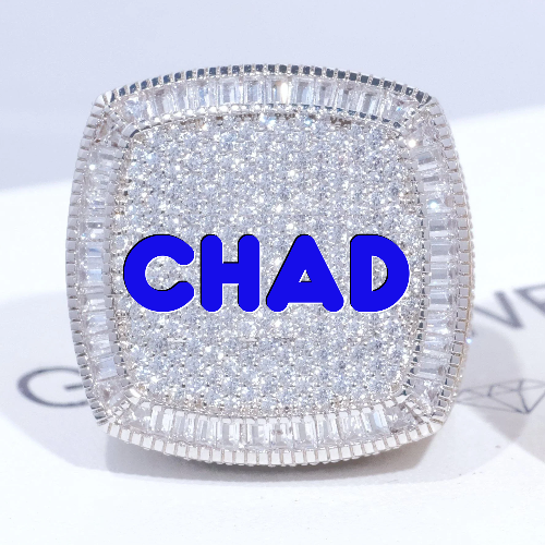 CUSTOM LETTER 3D ICED RING