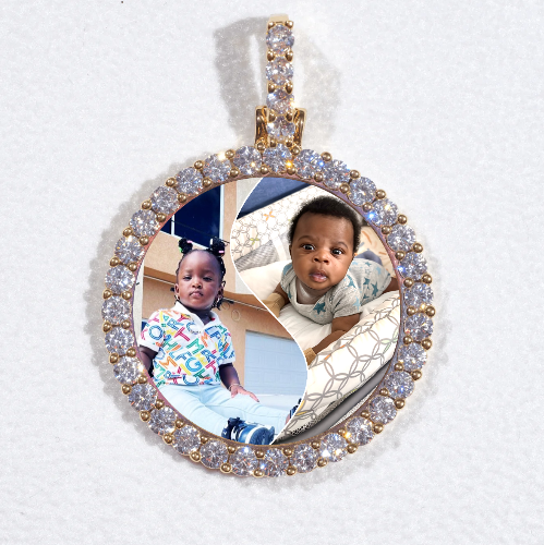 3D CIRCLE CUSTOM PICTURE PENDANT SMALL SIZE