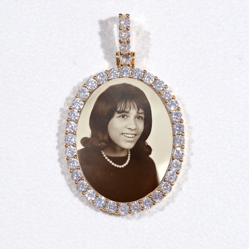 3D Oval Custom Picture Pendant