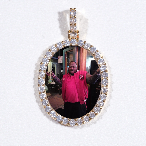 3D Oval Custom Picture Pendant