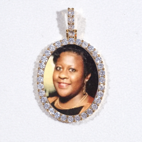 3D Oval Custom Picture Pendant