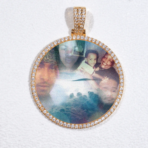 MEDIUM 3D CIRCLE CUSTOM PICTURE PENDANT
