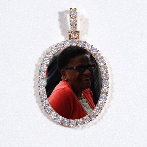 3D Oval Custom Picture Pendant