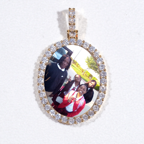 3D Oval Custom Picture Pendant
