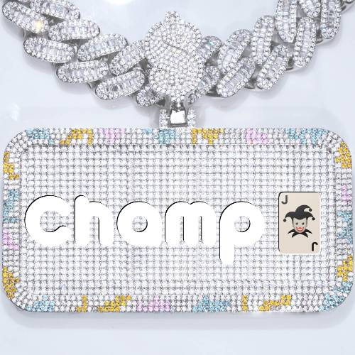 CUSTOM LETTER NECKLACE 3D COLORFUL SQUARE