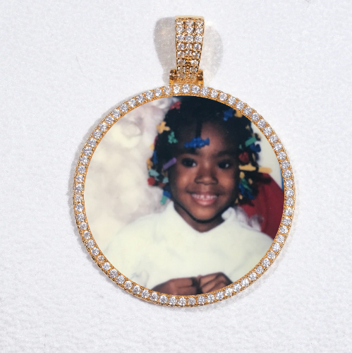 MEDIUM 3D CIRCLE CUSTOM PICTURE PENDANT