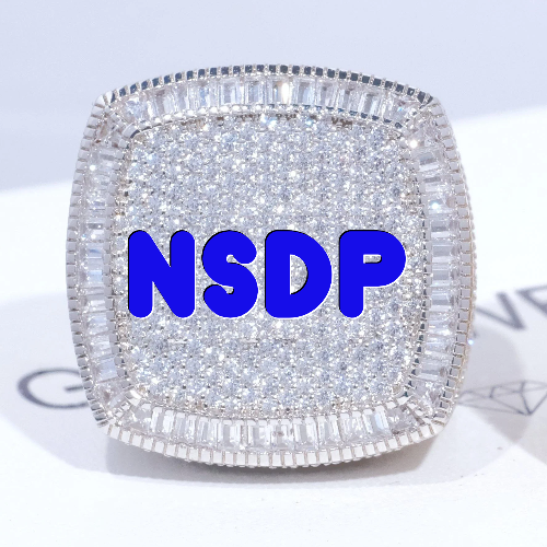 CUSTOM LETTER 3D ICED RING