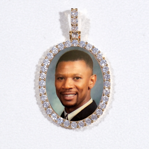 3D Oval Custom Picture Pendant