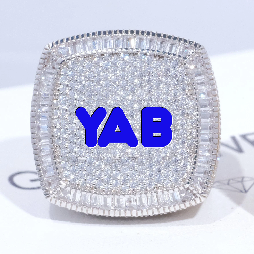 CUSTOM LETTER 3D ICED RING