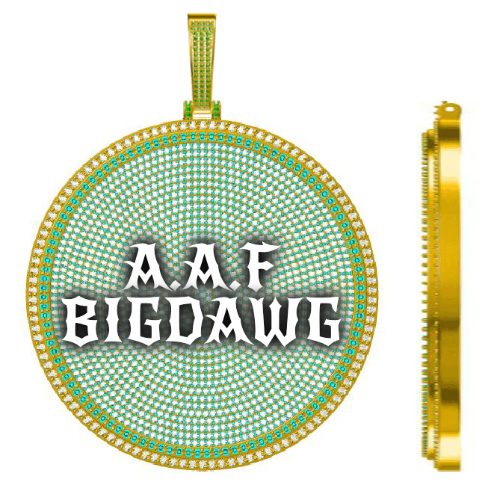 CUSTOM LETTER NECKLACE 3D BIG DISC