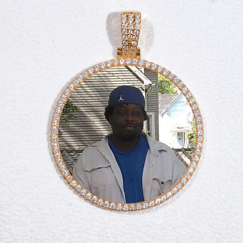 MEDIUM 3D CIRCLE CUSTOM PICTURE PENDANT
