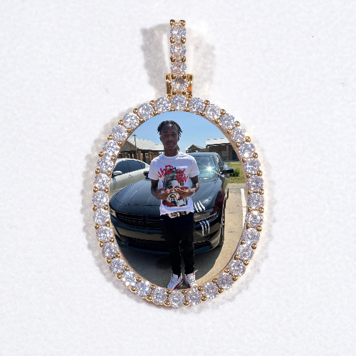 3D Oval Custom Picture Pendant