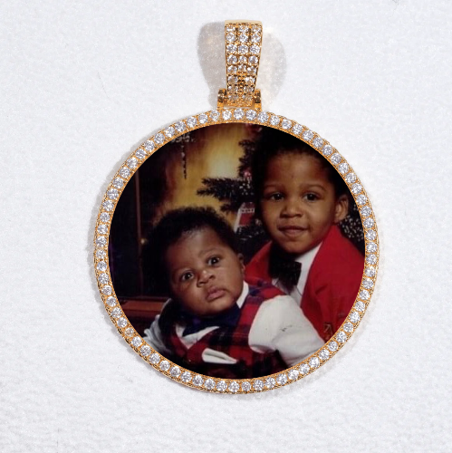 MEDIUM 3D CIRCLE CUSTOM PICTURE PENDANT