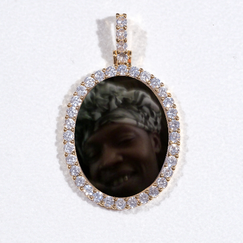 3D Oval Custom Picture Pendant