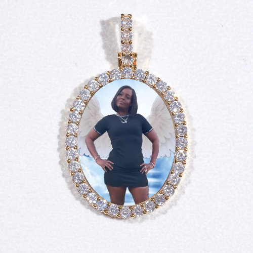 3D Oval Custom Picture Pendant