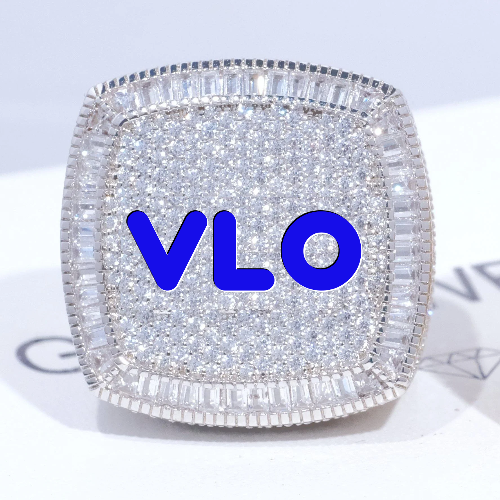 CUSTOM LETTER 3D ICED RING