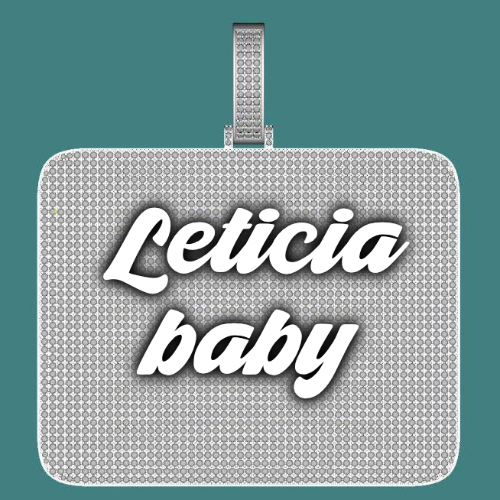 CUSTOM LETTER NECKLACE 3D BIG SQUARE