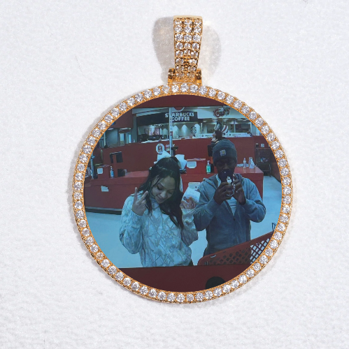 MEDIUM 3D CIRCLE CUSTOM PICTURE PENDANT