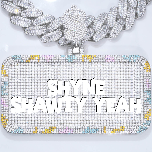 CUSTOM LETTER NECKLACE 3D COLORFUL SQUARE
