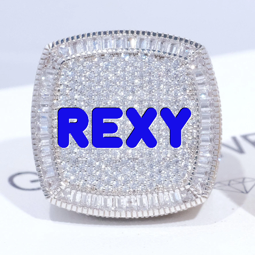 CUSTOM LETTER 3D ICED RING