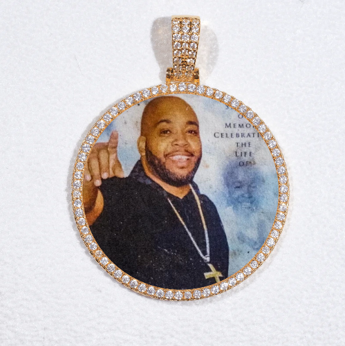 MEDIUM 3D CIRCLE CUSTOM PICTURE PENDANT