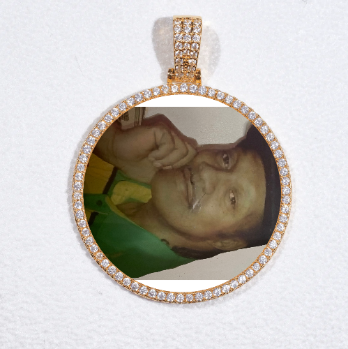 MEDIUM 3D CIRCLE CUSTOM PICTURE PENDANT