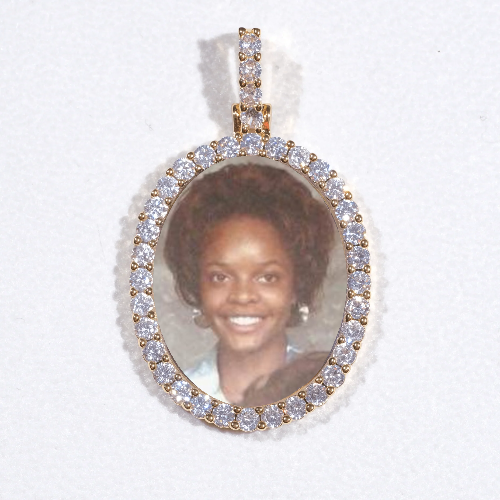 3D Oval Custom Picture Pendant