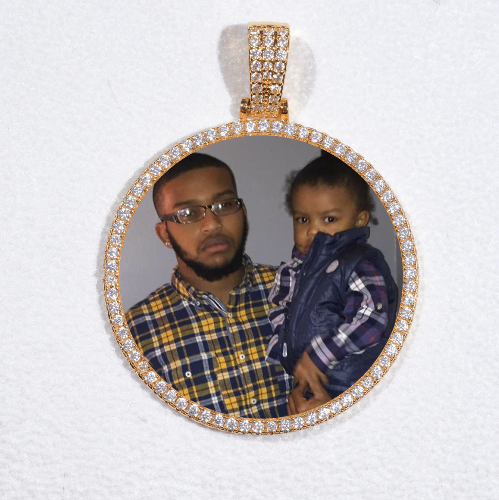 MEDIUM 3D CIRCLE CUSTOM PICTURE PENDANT