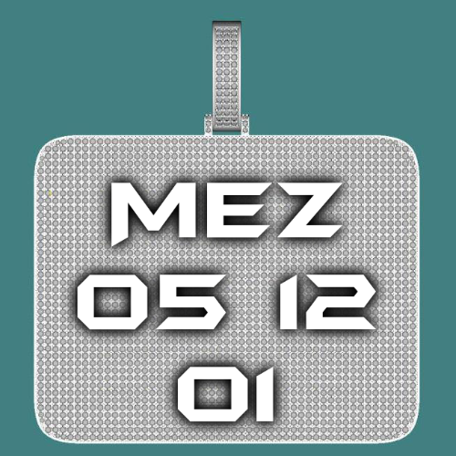 CUSTOM LETTER NECKLACE 3D BIG SQUARE
