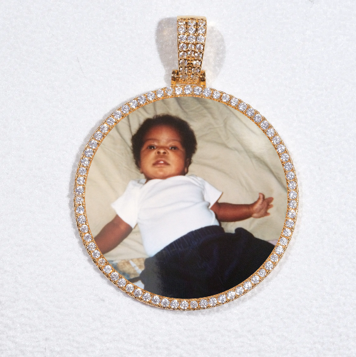 MEDIUM 3D CIRCLE CUSTOM PICTURE PENDANT