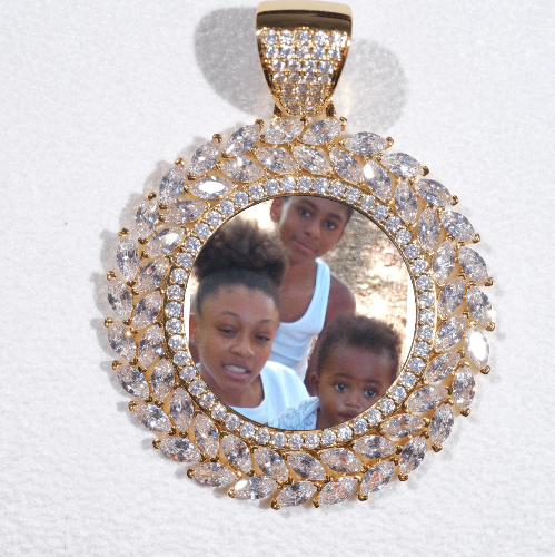 Large 3D Wheat Ear Custom Picture Pendant
