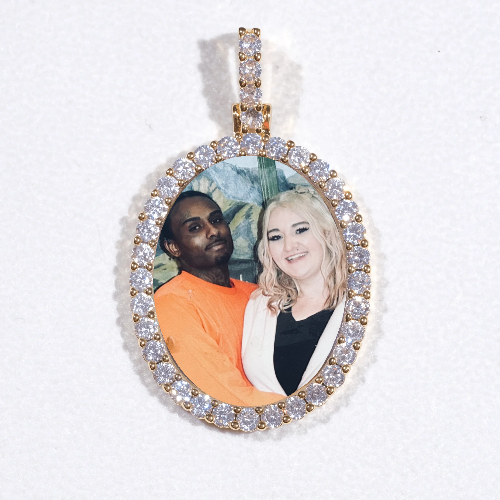 3D Oval Custom Picture Pendant