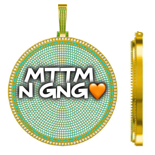 CUSTOM LETTER NECKLACE 3D BIG DISC