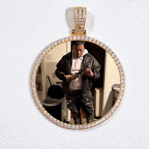MEDIUM 3D CIRCLE CUSTOM PICTURE PENDANT