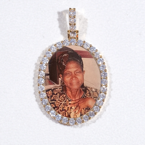 3D Oval Custom Picture Pendant