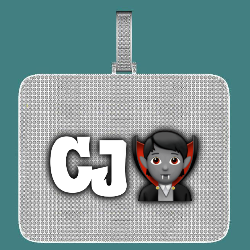 CUSTOM LETTER NECKLACE 3D BIG SQUARE