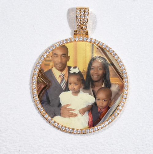 MEDIUM 3D CIRCLE CUSTOM PICTURE PENDANT
