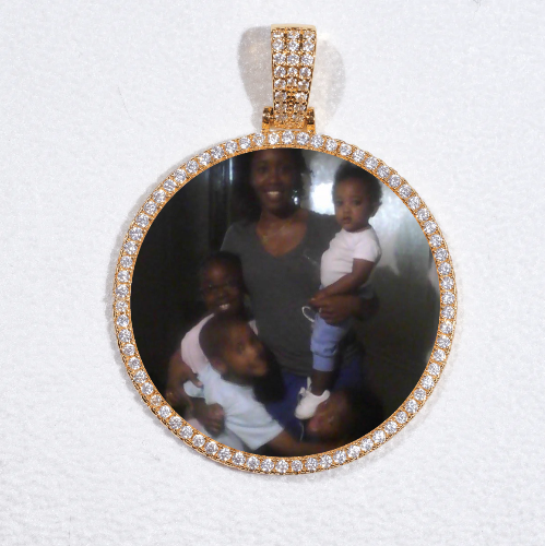 MEDIUM 3D CIRCLE CUSTOM PICTURE PENDANT