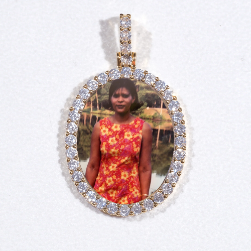 3D Oval Custom Picture Pendant