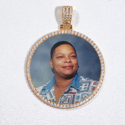 MEDIUM 3D CIRCLE CUSTOM PICTURE PENDANT