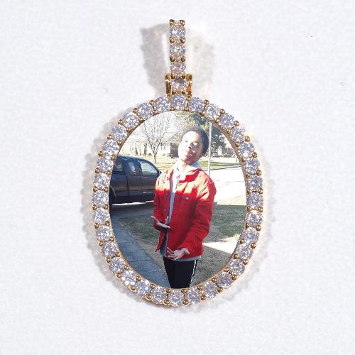 3D Oval Custom Picture Pendant