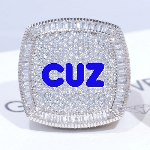 CUSTOM LETTER 3D ICED RING