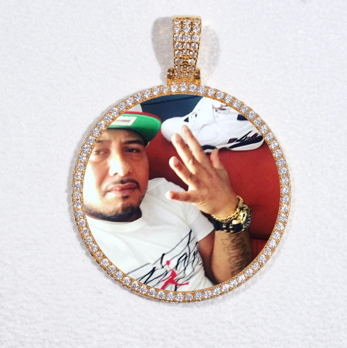 MEDIUM 3D CIRCLE CUSTOM PICTURE PENDANT