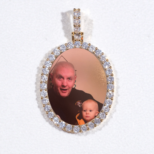 3D Oval Custom Picture Pendant
