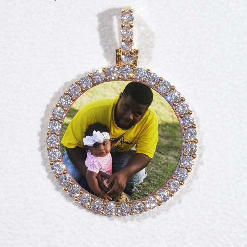 3D CIRCLE CUSTOM PICTURE PENDANT SMALL SIZE