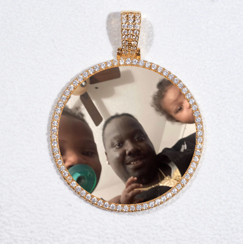 MEDIUM 3D CIRCLE CUSTOM PICTURE PENDANT